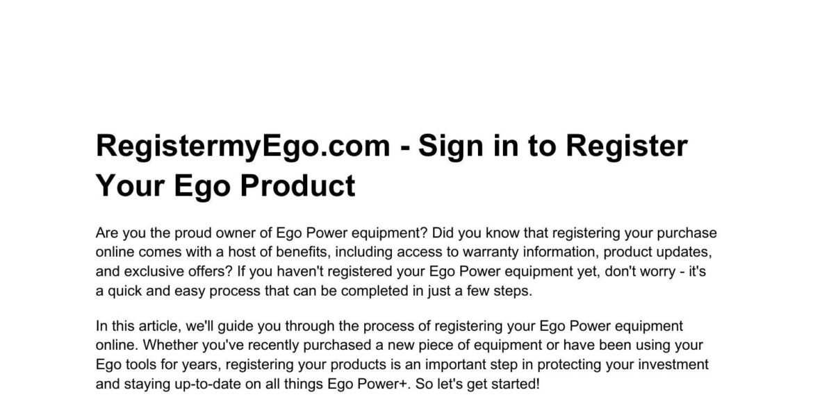 Empower Your Identity: Registermyego Explained
